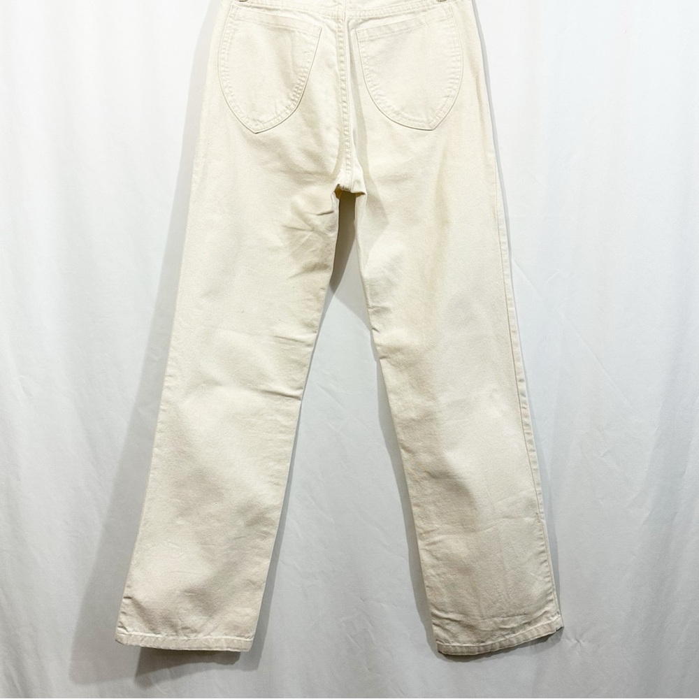 Lykke Wullf Perfected Ranch Pants High Rise Straight Leg in Canvas Cream - Picture 9 of 11